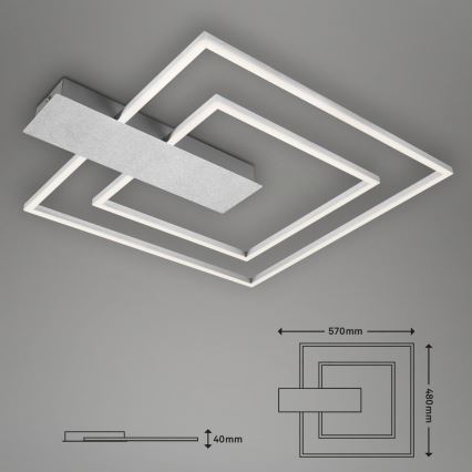 Briloner 3545-018 - Plafoniera LED dimmerabile NICO LED/25W/230V cromo opaco