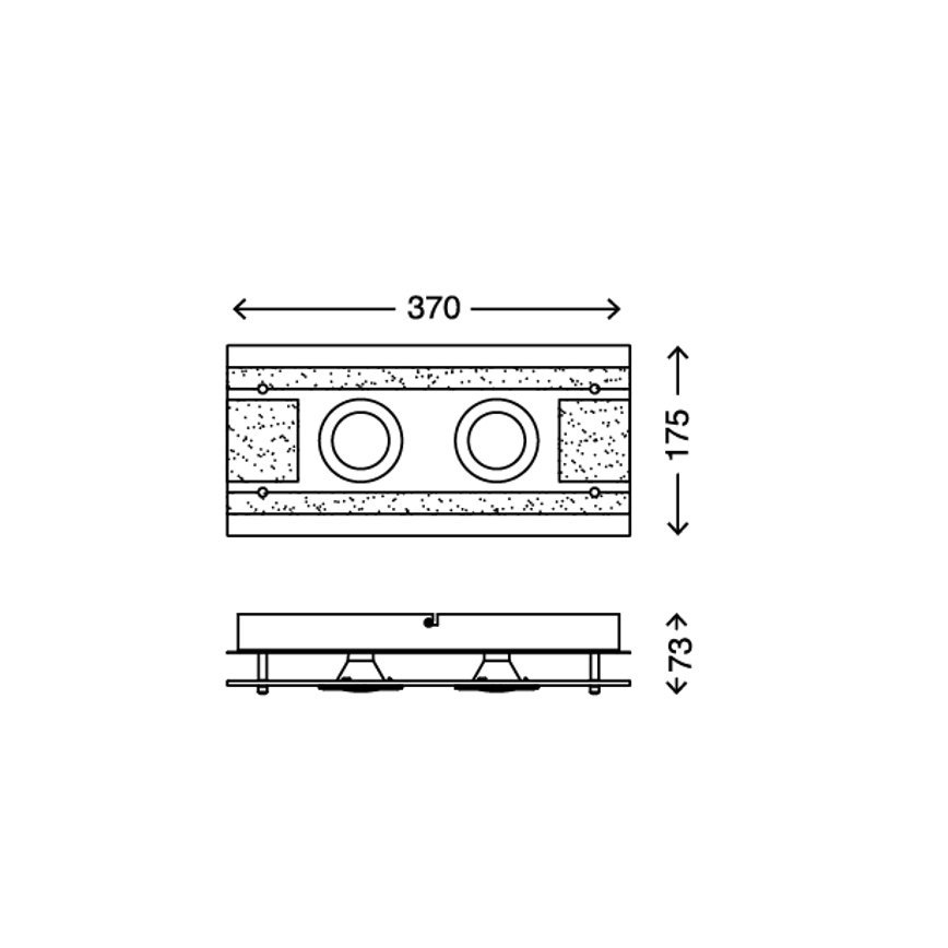 Briloner 3552-022 - Plafonnier PURISTA 2xLED/5W/230V