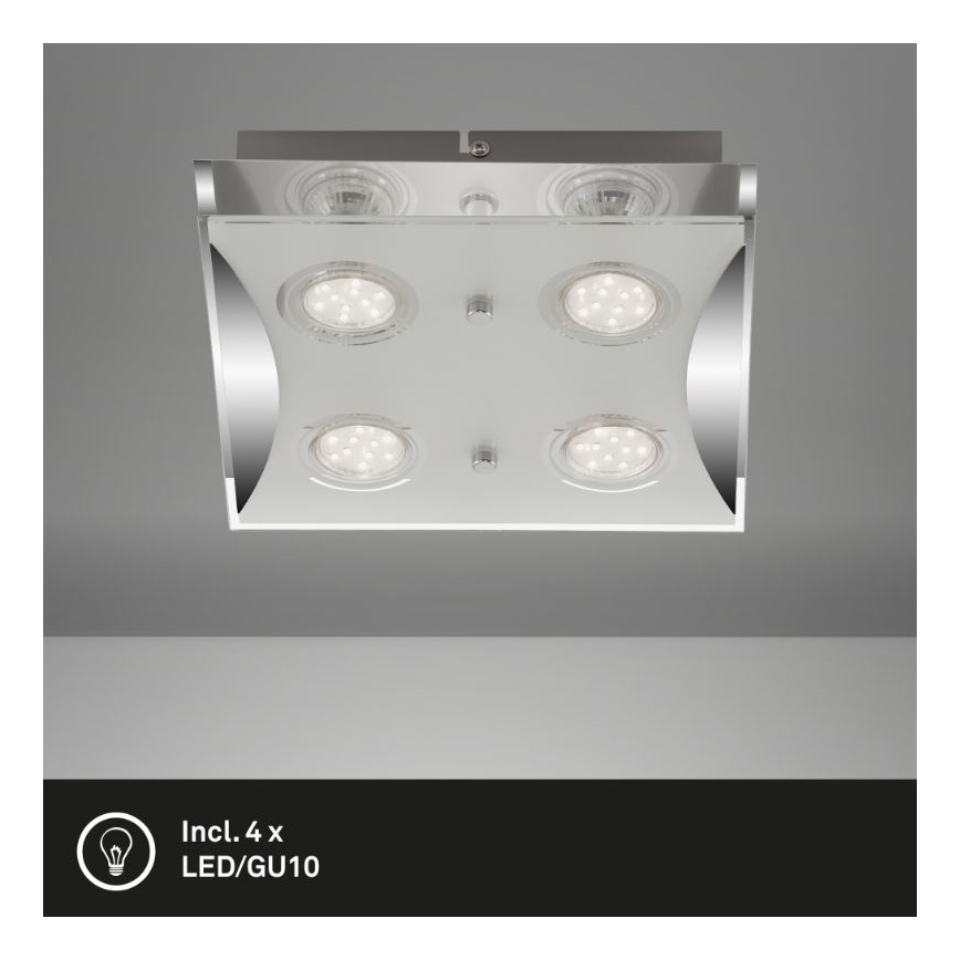 Briloner 3572-048 - Plafonnier LED FLASH 4xGU10/3W/230V