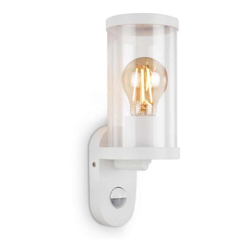 Briloner 3628-016 - Outdoor-Wandleuchte mit Sensor KAIRO 1xE27/12W/230V IP44 weiß