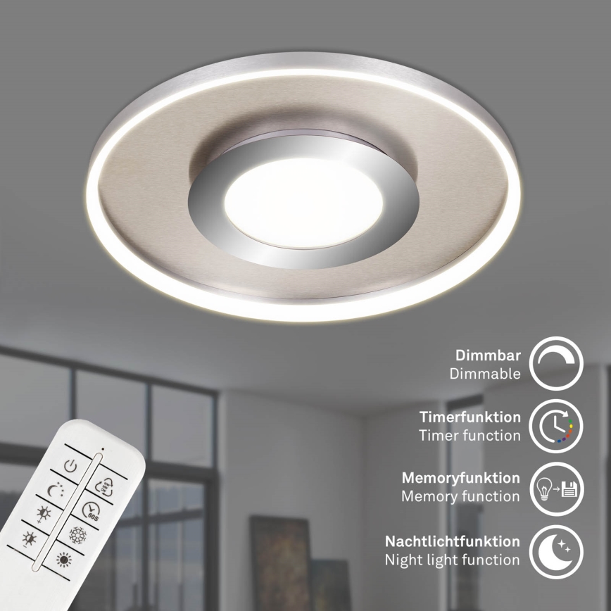 Briloner 3640-012 - Lampada da soffitto dimmerabile a LED LED/25W/230V 2700-6500K con telecomando