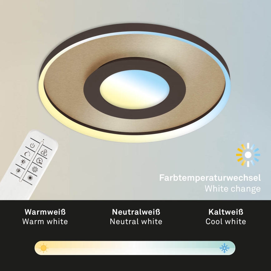 Briloner 3640017 - Lampada da soffitto dimmerabile a LED FRAME LED/25W/230V 2700-6500K con telecomando