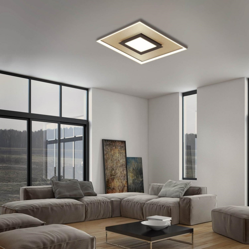 Briloner 3641-017 - Plafoniera LED dimmerabile FRAME LED/30W/230V 2700-6500K oro + telecomando