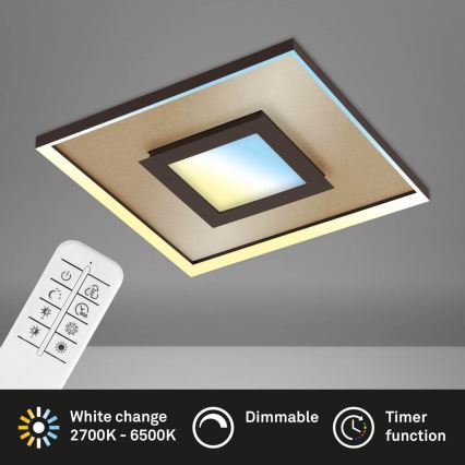 Briloner 3641-017 - Plafoniera LED dimmerabile FRAME LED/30W/230V 2700-6500K oro + telecomando