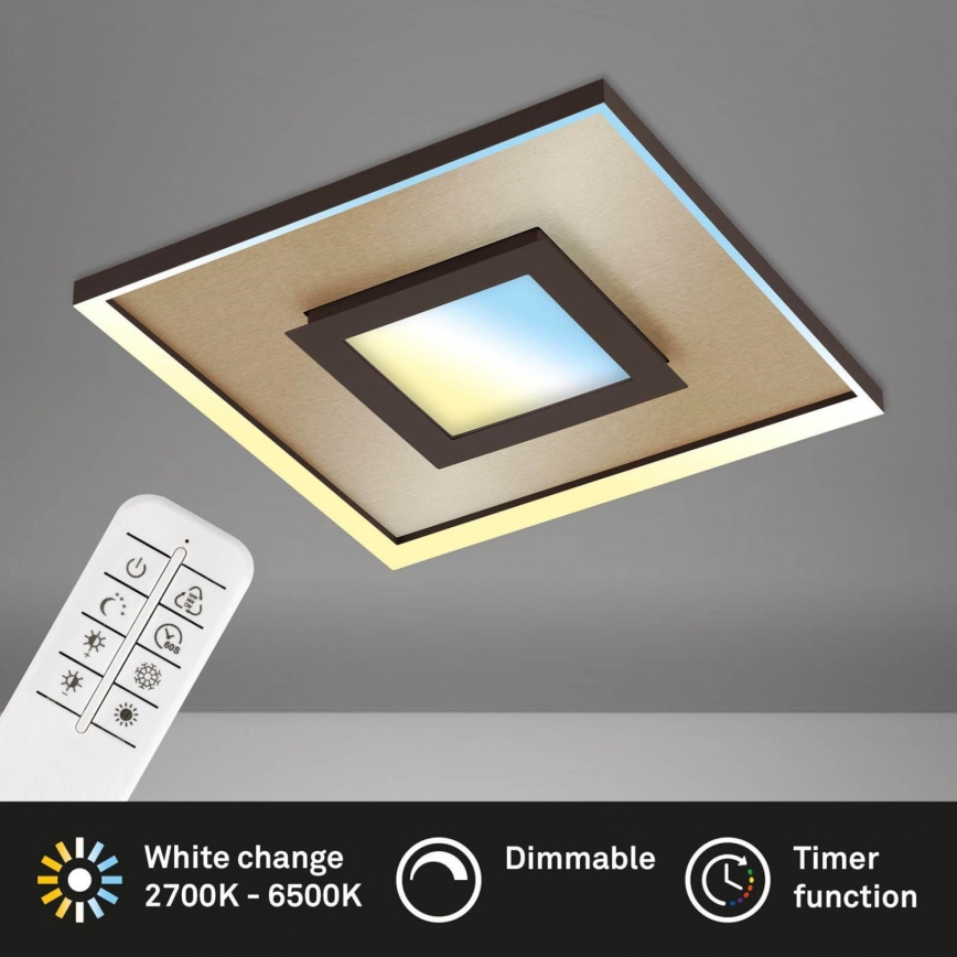 Briloner 3641-017 - Plafoniera LED dimmerabile FRAME LED/30W/230V 2700-6500K oro + telecomando
