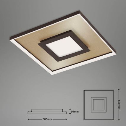 Briloner 3641-017 - Plafoniera LED dimmerabile FRAME LED/30W/230V 2700-6500K oro + telecomando