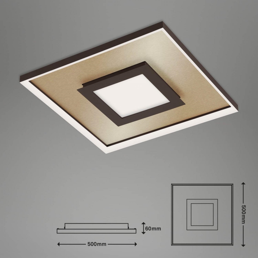 Briloner 3641-017 - Plafoniera LED dimmerabile FRAME LED/30W/230V 2700-6500K oro + telecomando
