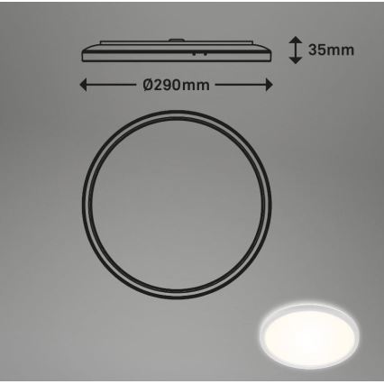 Briloner 3642-416 - Plafoniera LED da bagno SLIM LED/19W/230V IP44 bianco