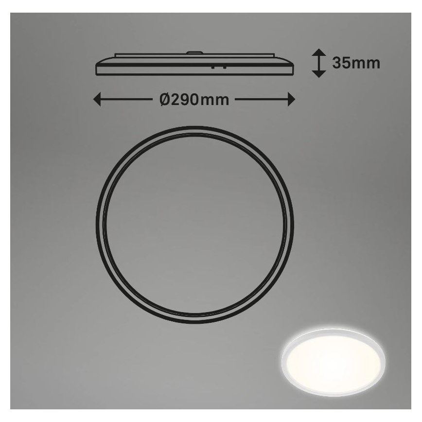 Briloner 3642-416 - Plafoniera LED da bagno SLIM LED/19W/230V IP44 bianco