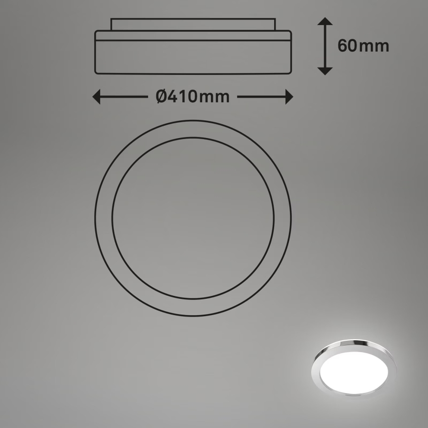 Briloner 3673-018 - Plafoniera LED da bagno SPLASH LED/28W/230V diametro 41 cm