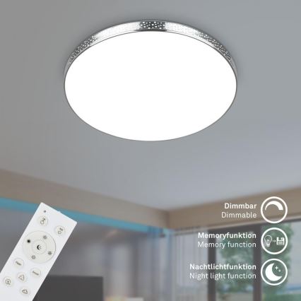 Briloner 3679-018 - LED RGB Dimmbare Deckenleuchte für Badezimmer MAGA LED/18,5W/230V 3000-6500K d 35,5 cm + Fernbedienung
