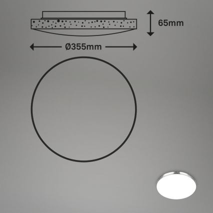 Briloner 3679-018 - Plafonnier RGB à intensité variable salle de bain MAGA LED/18,5W/230V 3000-6500K d. 35,5 cm + télécommande