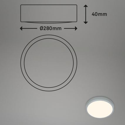 Briloner 3700-014 - LED-Deckenleuchte RUNA LED/16W/230V 3000K d 28 cm silbern