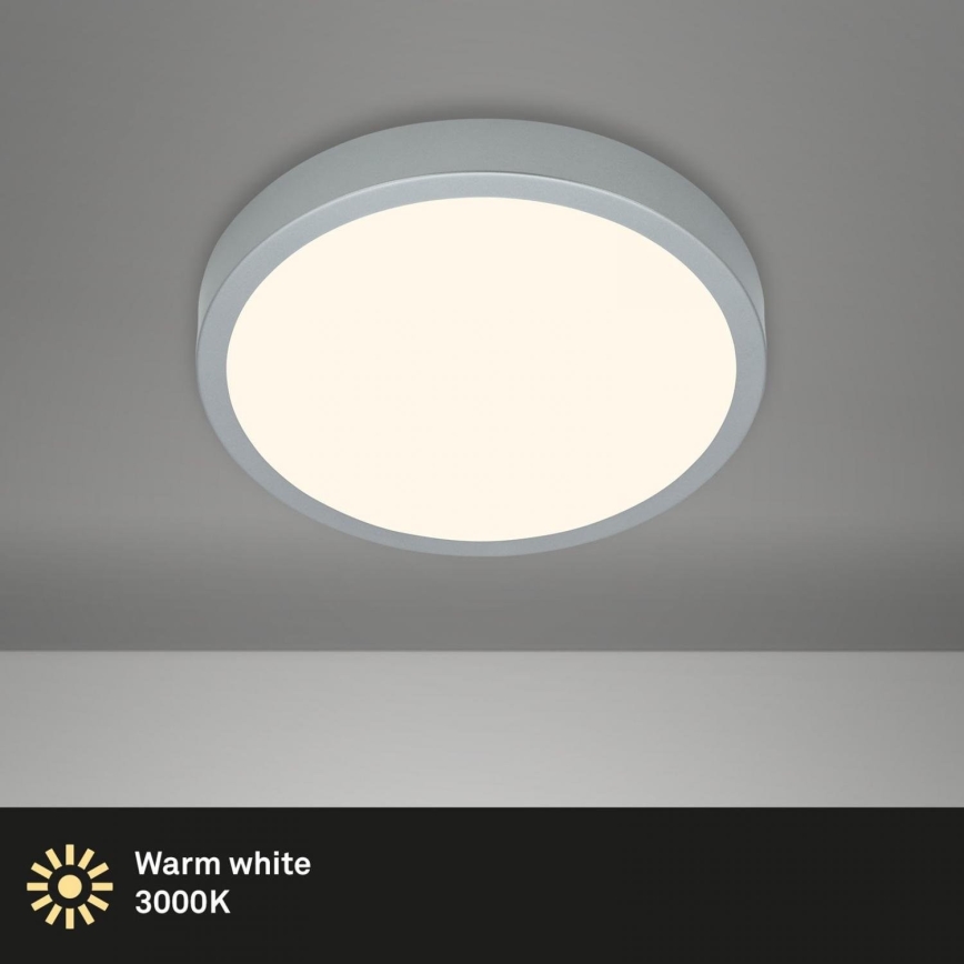 Briloner 3700-014 - Plafoniera LED RUNA LED/16W/230V 3000K diametro 28 cm argento