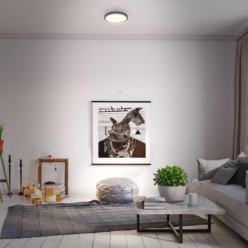 Briloner 3700-015 - Plafonnier RUNA LED/16W/230V 3000K d. 28 cm noir