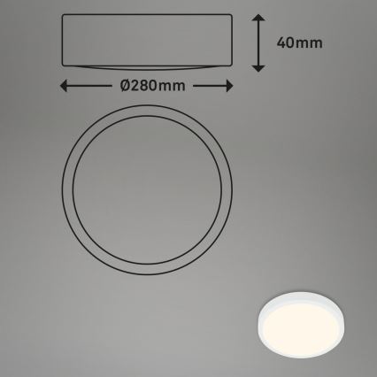 Briloner 3700-016 - LED-Deckenleuchte RUNA LED/16W/230V 3000K d 28 cm weiß