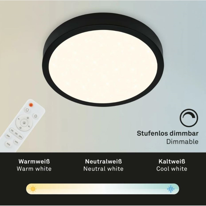 Briloner 3701-015 - Plafoniera LED dimmerabile RUNA LED/18W/230V 2700-6500K + telecomando