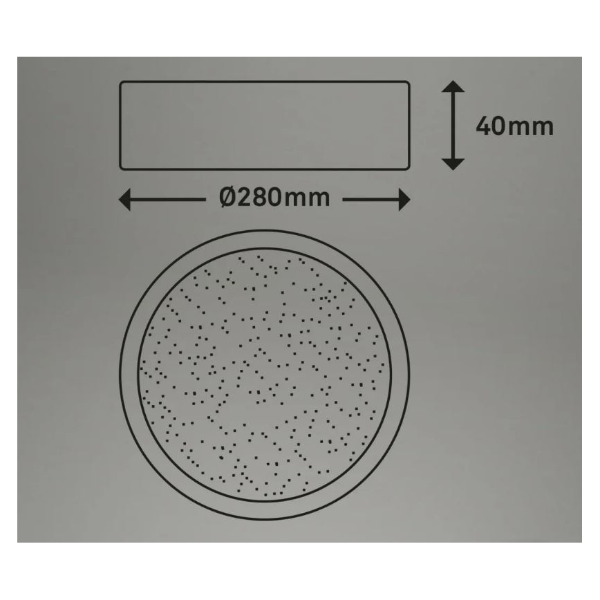 Briloner 3701-015 - Plafonnier à intensité variable LED RUNA LED/18W/230V 2700-6500K + télécommande