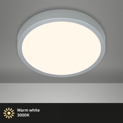 Briloner 3703-014 - Plafoniera LED RUNA LED/24W/230V 3000K diametro 38 cm argento