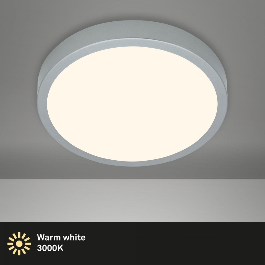 Briloner 3703-014 - Plafoniera LED RUNA LED/24W/230V 3000K diametro 38 cm argento