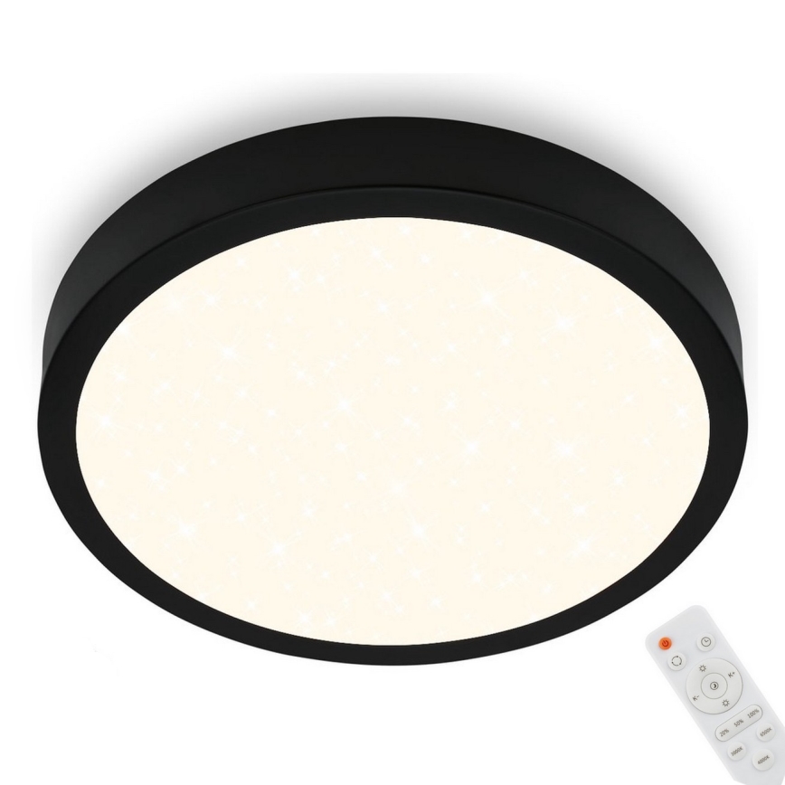Briloner 3704-015 - Plafoniera LED dimmerabile RUNA LED/22W/230V 2700-6500K nero + telecomando