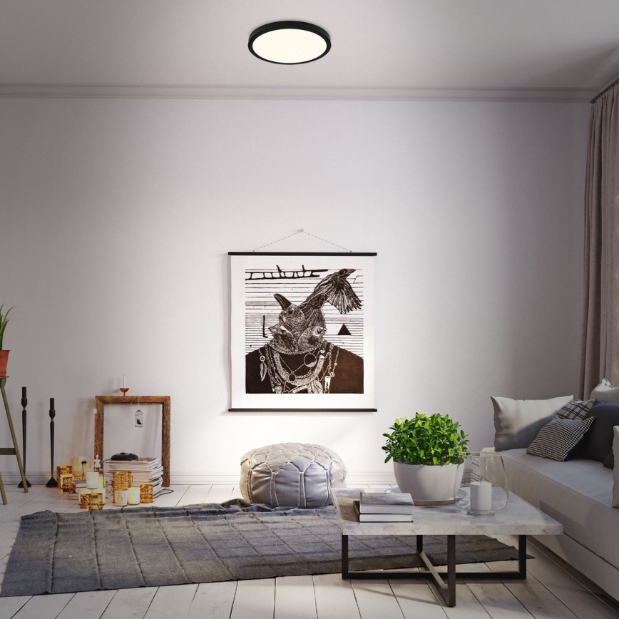 Briloner 3704-015 - Plafoniera LED dimmerabile RUNA LED/22W/230V 2700-6500K nero + telecomando