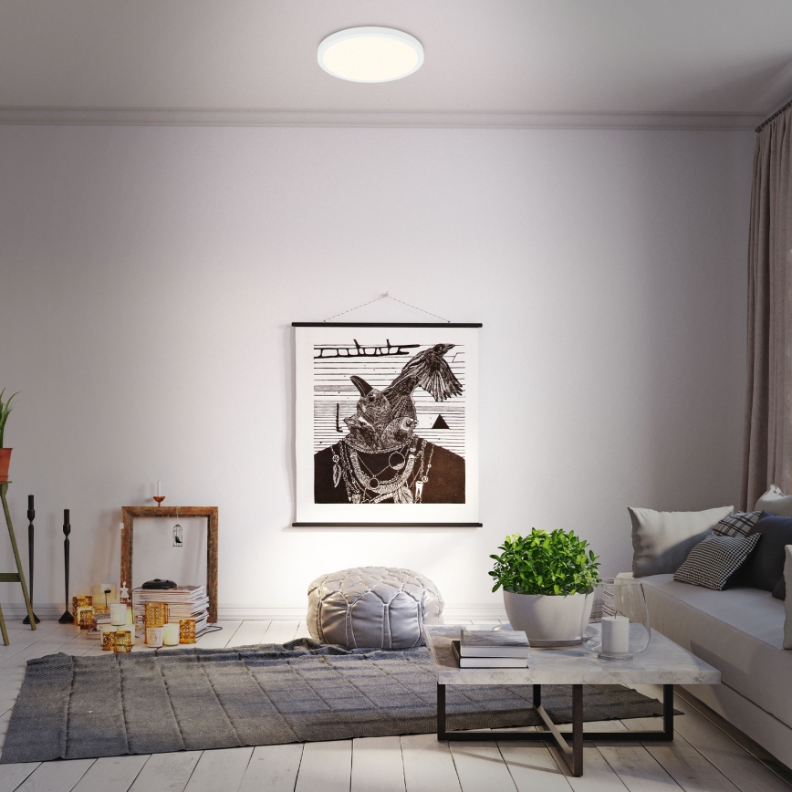 Briloner 3704-016 - Dimmbare LED-Deckenleuchte RUNA LED/22W/230V 2700-6500K weiß + Fernbedienung