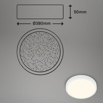 Briloner 3704-016 - Plafonnier à intensité variable RUNA LED/22W/230V 2700-6500K blanc + télécommande