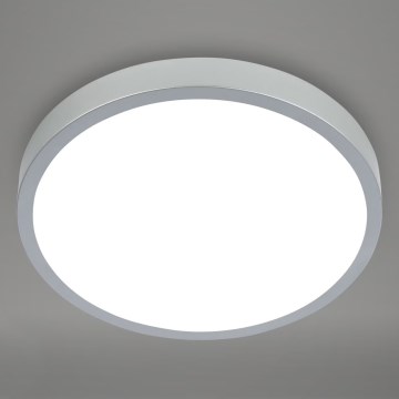 Briloner 3709-014 - Plafonier RGBW à intensité variable LED/22W/230V 4000K d. 38 cm argent + Télécommande