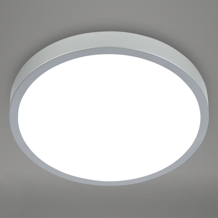 Briloner 3709-014 - Plafonier RGBW à intensité variable LED/22W/230V 4000K d. 38 cm argent + Télécommande