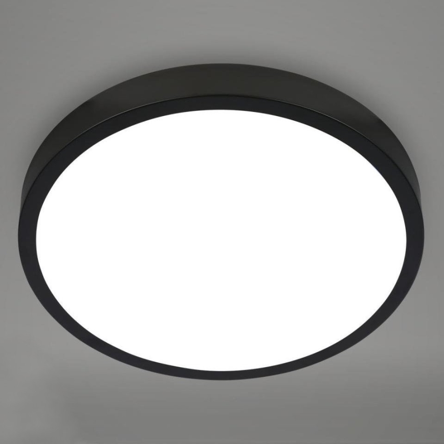 Briloner 3709-015 - Plafoniera dimmerabile RGBW LED/22W/230V 4000K diametro 38 cm nero + telecomando