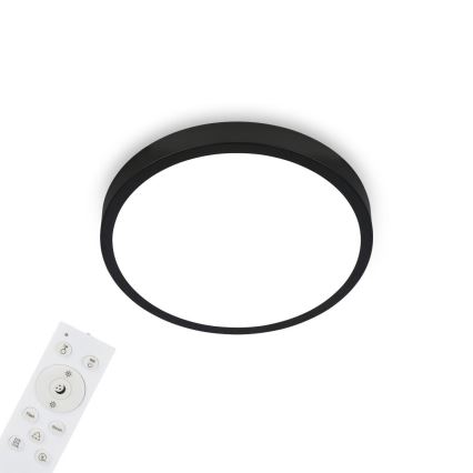 Briloner 3709-015 - Plafoniera dimmerabile RGBW LED/22W/230V 4000K diametro 38 cm nero + telecomando
