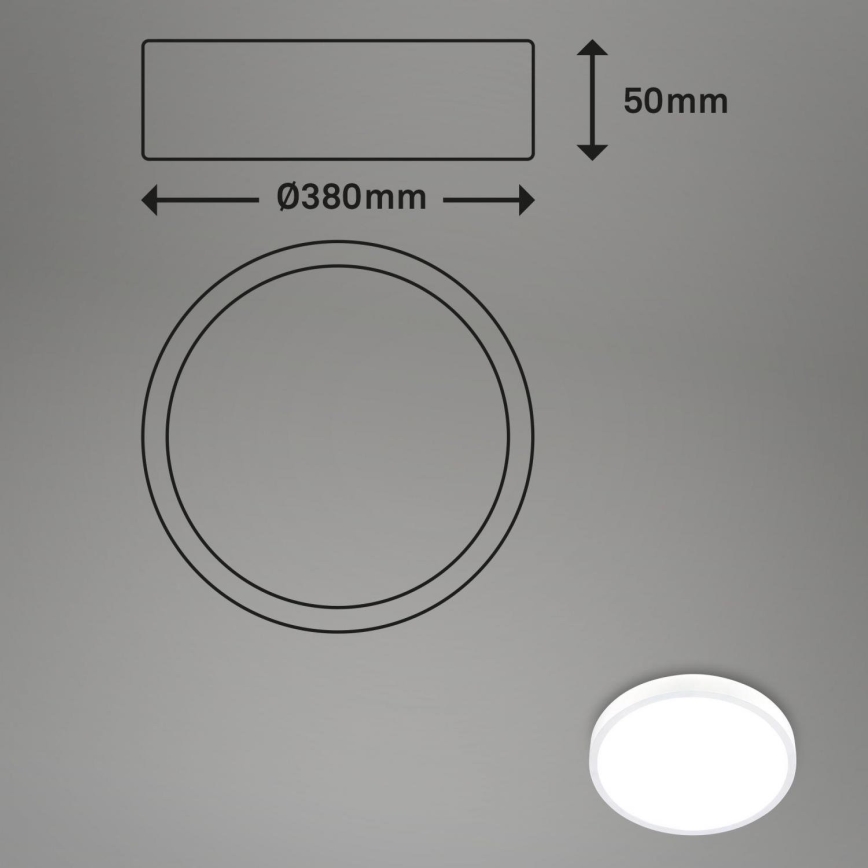 Briloner 3709-016 - Dimmbare LED-RGBW-Deckenleuchte LED/22W/230V 4000K d 38 cm weiß + Fernbedienung