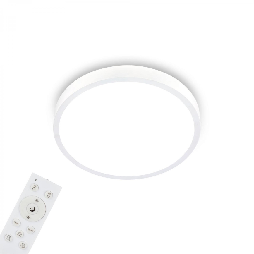 Briloner 3709-016 - Plafoniera dimmerabile RGBW LED/22W/230V 4000K diametro 38 cm bianco + telecomando