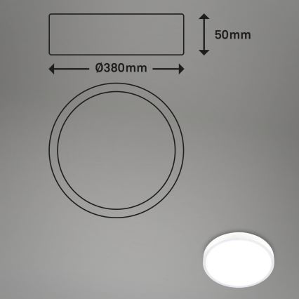 Briloner 3709-016 - Plafoniera dimmerabile RGBW LED/22W/230V 4000K diametro 38 cm bianco + telecomando
