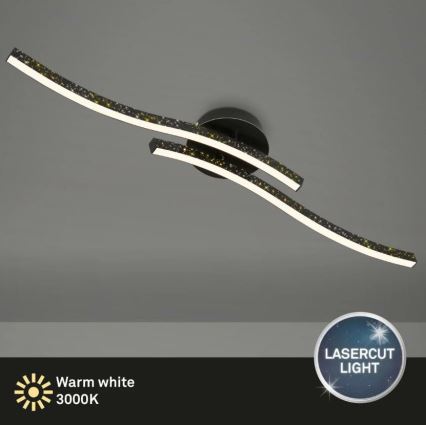 Briloner 3718-025 - Plafonnier LED REY 2xLED/6W/230V noir
