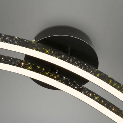 Briloner 3718-025 - Plafonnier LED REY 2xLED/6W/230V noir