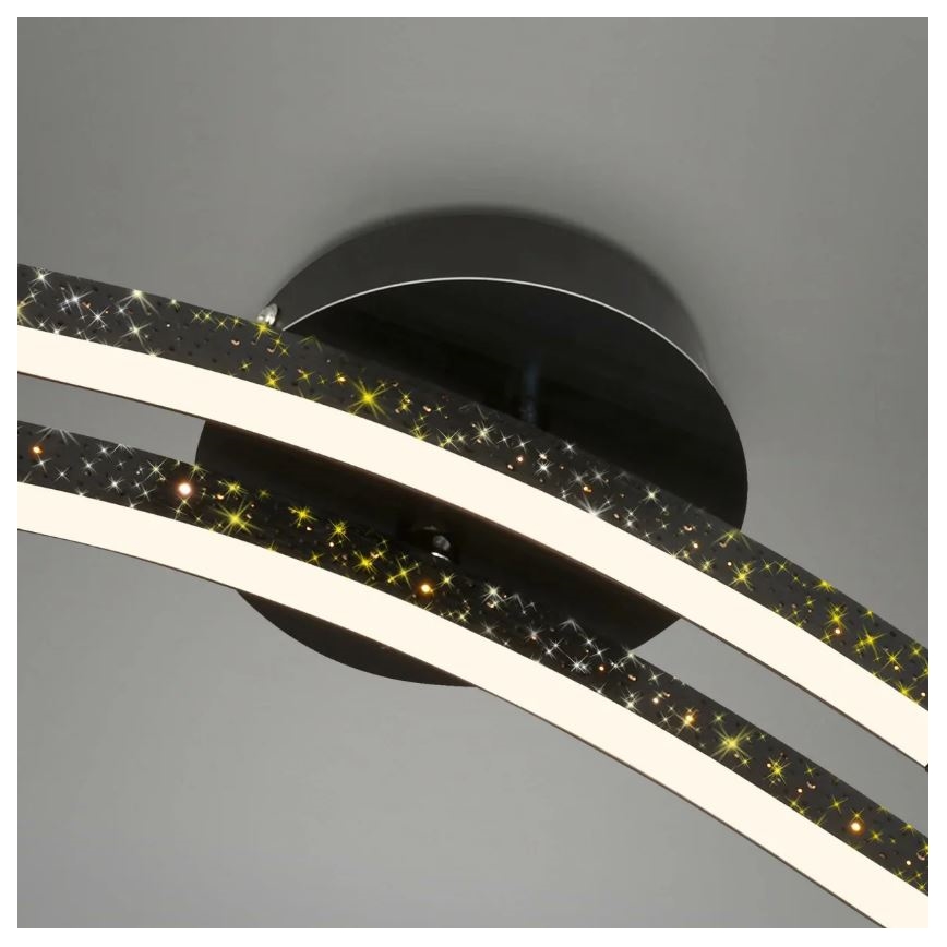 Briloner 3718-025 - Plafonnier LED REY 2xLED/6W/230V noir