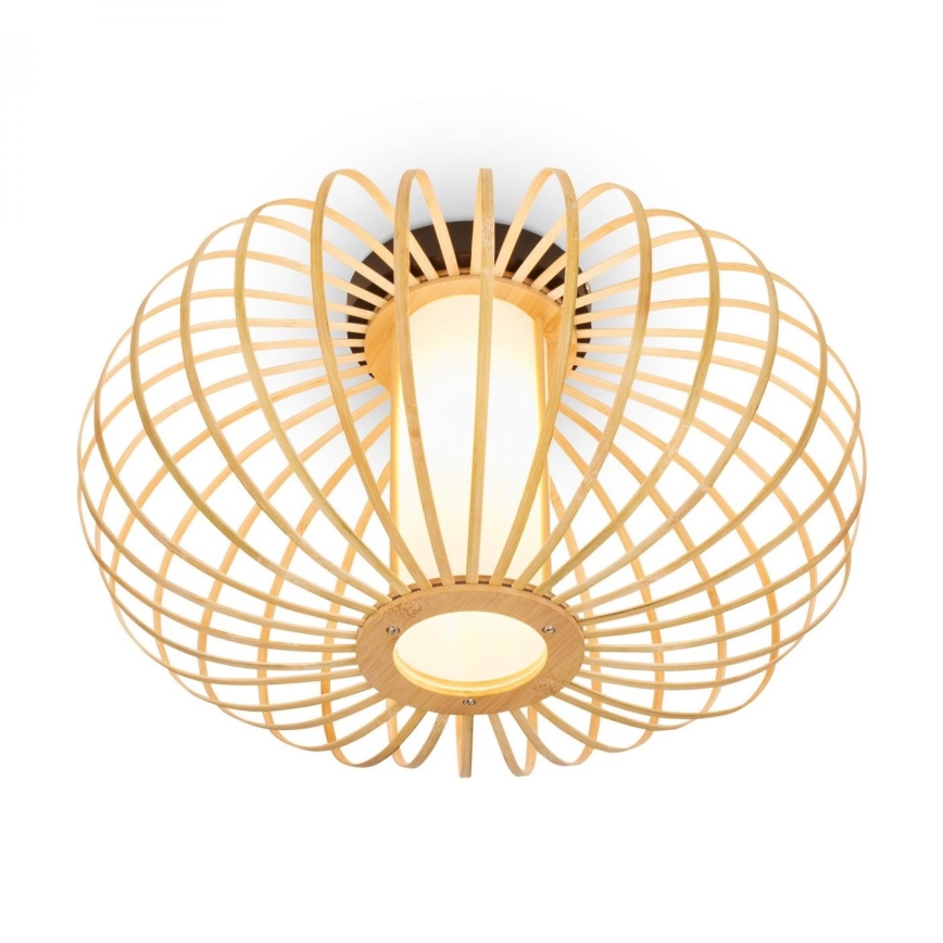 Briloner 3759011 - Plafoniera 1xE27/10W/230V diametro 40 cm bambù