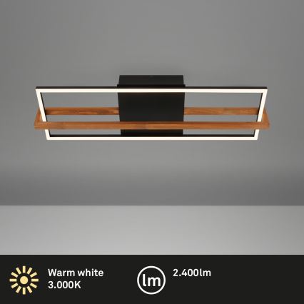 Briloner 3777-015 - LED-Deckenleuchte FRAME LED/21W/230V 3000K schwarz
