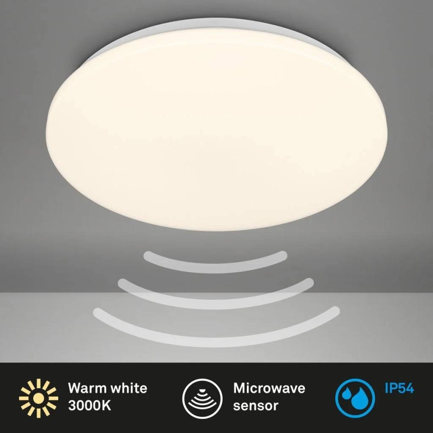 Briloner 3828-016 - LED-Badezimmer-Deckenleuchte mit Bewegungsmelder WALK LED/24W/230V IP54 Ø 35 cm weiß
