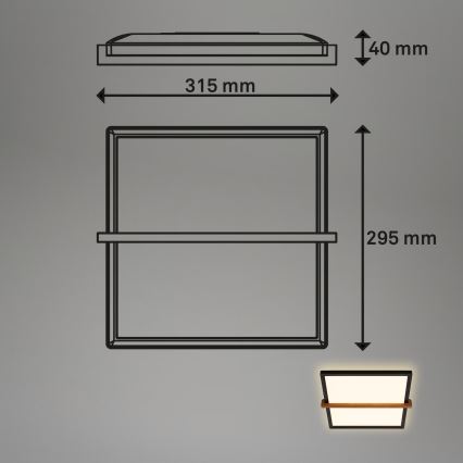 Briloner 3845015 - LED-Deckenleuchte LED/18W/230V 29,5x31,5 cm