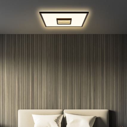 Briloner 3848015 - Plafoniera LED TORO LED/18W/230V 42x42 cm nera