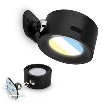 Briloner 3896015 - LED-dimmbare, wiederaufladbare Wandleuchte TARI LED/1,6W/5V 1500 mAh schwarz