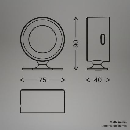 Briloner 3896016 - Applique murale rechargeable LED dimmable TARI LED/1,6W/5V 1500 mAh blanche