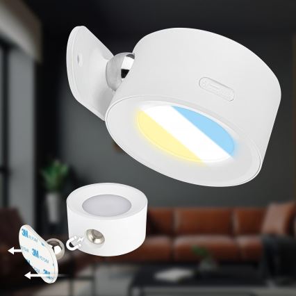 Briloner 3896016 - Lampada da parete ricaricabile dimmerabile TARI LED/1,6W/5V 1500 mAh bianca