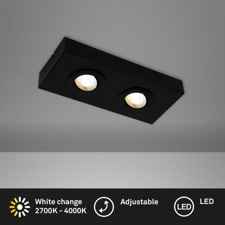 Briloner 3996025 - Faretto LED CTS 2xLED/4W/230V 2700/4000K nero
