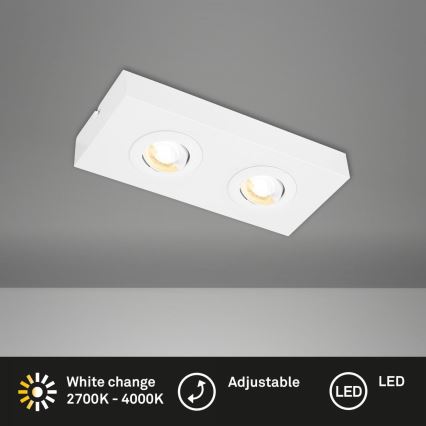 Briloner 3996026 - Faretto LED CTS 2xLED/4W/230V 2700/4000K bianco