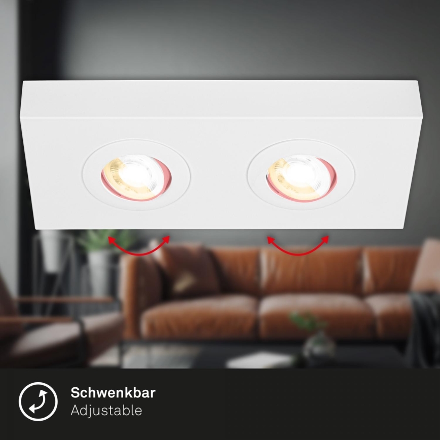 Briloner 3996026 - Faretto LED CTS 2xLED/4W/230V 2700/4000K bianco