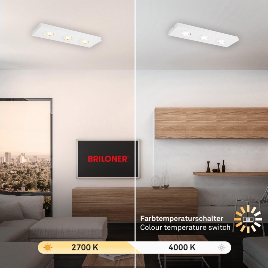 Briloner 3996036 - LED-Strahler CTS 3xLED/4W/230V 2700/4000K weiß